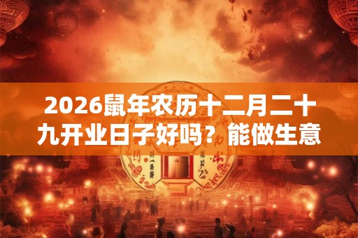2026鼠年农历十二月二十九开业日子好吗?能做生意吗 2026鼠年农历十二月二十九开业日子好吗?能做生意吗