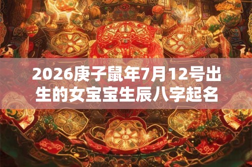 2026庚子鼠年7月12号出生的女宝宝生辰八字起名 2026庚子鼠年7月12号出生的女宝宝生辰八字起名