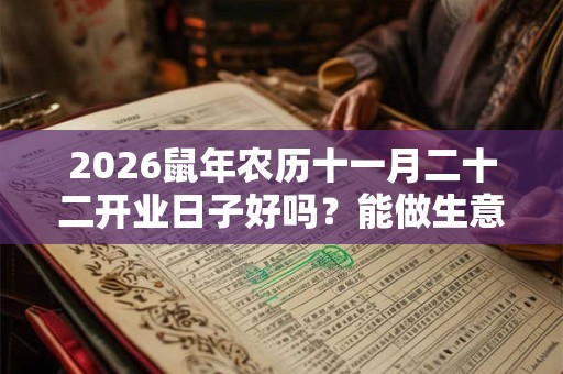 2026鼠年农历十一月二十二开业日子好吗?能做生意吗 2026鼠年农历十一月二十二开业日子好吗?能做生意吗