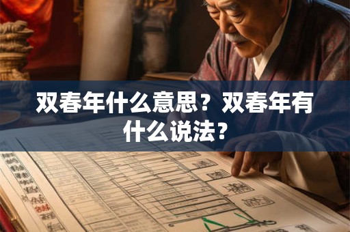 双春年什么意思?双春年有什么说法? 双春年什么意思?双春年有什么说法?