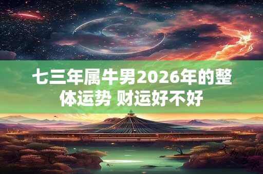 七三年属牛男2026年的整体运势 财运好不好