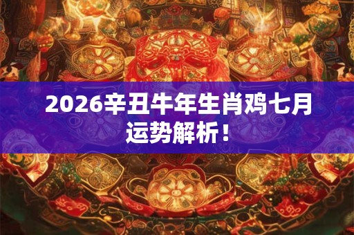 2026辛丑牛年生肖鸡七月运势解析！