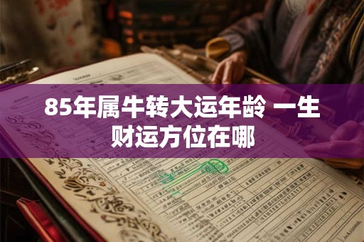 85年属牛转大运年龄 一生财运方位在哪