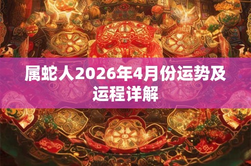 属蛇人2026年4月份运势及运程详解 属蛇人2026年4月份运势及运程详解