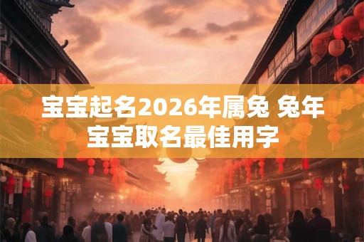 宝宝起名2026年属兔 兔年宝宝取名最佳用字 宝宝起名2026年属兔 兔年宝宝取名最佳用字