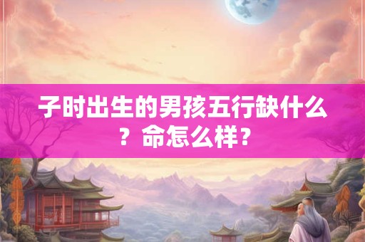 子时出生的男孩五行缺什么?命怎么样? 子时出生的男孩五行缺什么?命怎么样?