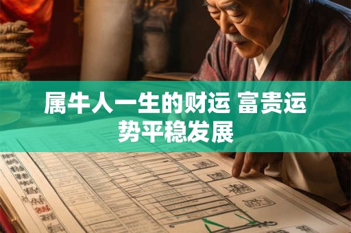 属牛人一生的财运 富贵运势平稳发展 属牛人一生的财运 富贵运势平稳发展