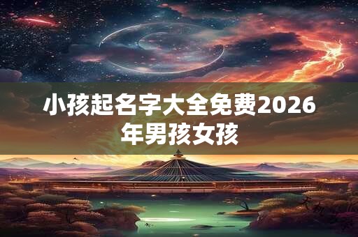 小孩起名字大全免费2026年男孩女孩 小孩起名字大全免费2026年男孩女孩