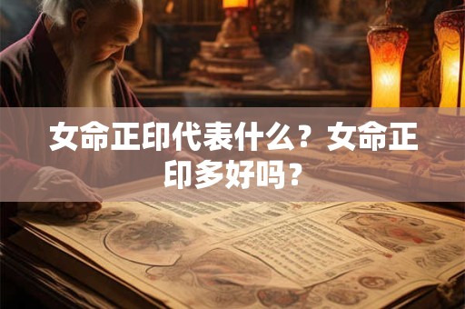 女命正印代表什么?女命正印多好吗? 女命正印代表什么?女命正印多好吗?