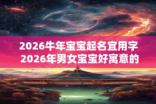 2026牛年宝宝起名宜用字 2026年男女宝宝好寓意的名字推荐