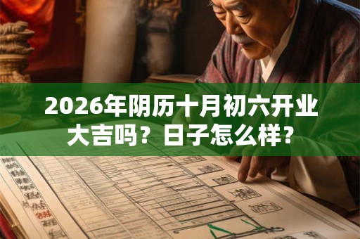 2026年阴历十月初六开业大吉吗？日子怎么样？