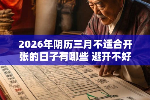 2026年阴历三月不适合开张的日子有哪些 避开不好的日子 2026年阴历三月不适合开张的日子有哪些 避开不好的日子