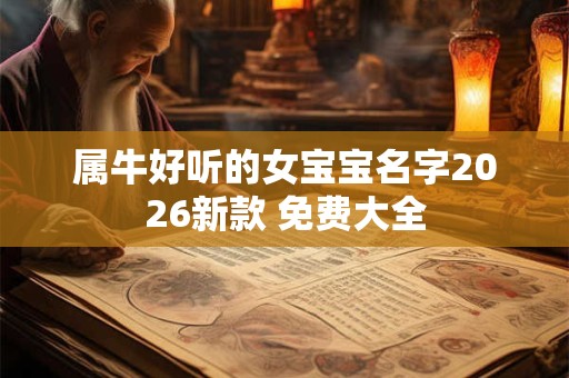 属牛好听的女宝宝名字2026新款 免费大全 属牛好听的女宝宝名字2026新款 免费大全