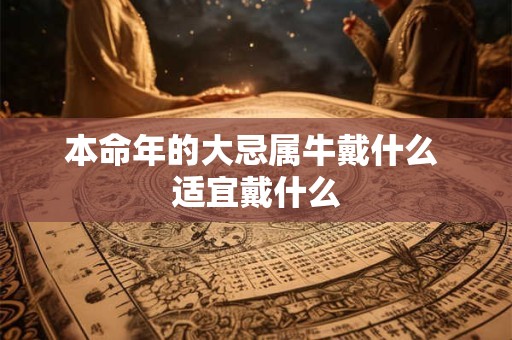 本命年的大忌属牛戴什么 适宜戴什么