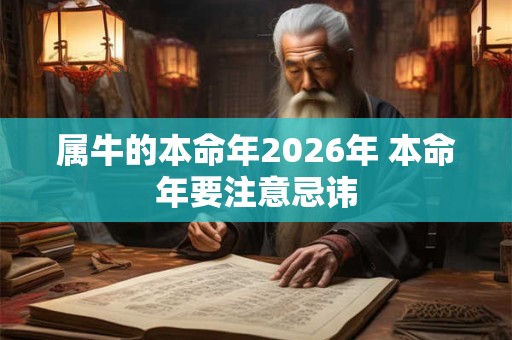 属牛的本命年2026年 本命年要注意忌讳