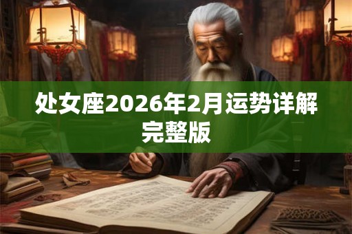 处女座2026年2月运势详解完整版
