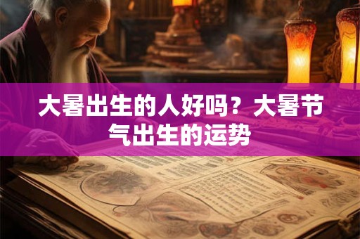 大暑出生的人好吗？大暑节气出生的运势