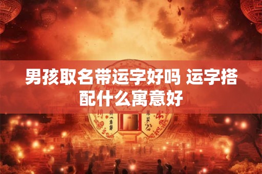 男孩取名带运字好吗 运字搭配什么寓意好 男孩取名带运字好吗 运字搭配什么寓意好