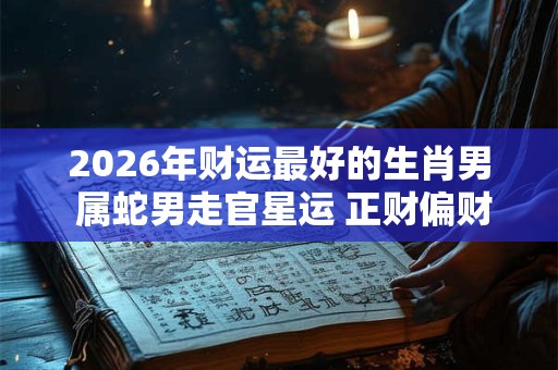 2026年财运最好的生肖男 属蛇男走官星运 正财偏财双丰收