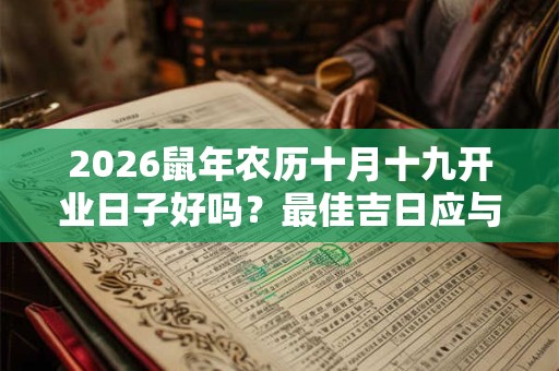 2026鼠年农历十月十九开业日子好吗?最佳吉日应与八字相合 2026鼠年农历十月十九开业日子好吗?最佳吉日应与八字相合