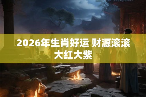 2026年生肖好运 财源滚滚大红大紫 2026年生肖好运 财源滚滚大红大紫