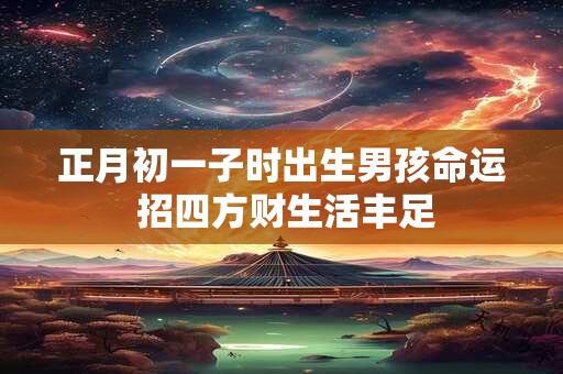 正月初一子时出生男孩命运 招四方财生活丰足