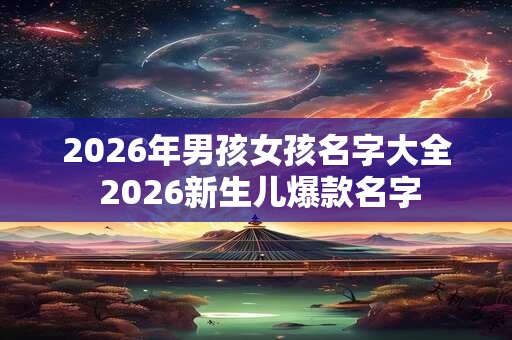 2026年男孩女孩名字大全 2026新生儿爆款名字 2026年男孩女孩名字大全 2026新生儿爆款名字