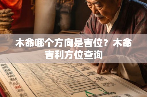 木命哪个方向是吉位？木命吉利方位查询