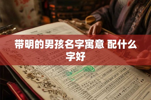 带明的男孩名字寓意 配什么字好 带明的男孩名字寓意 配什么字好
