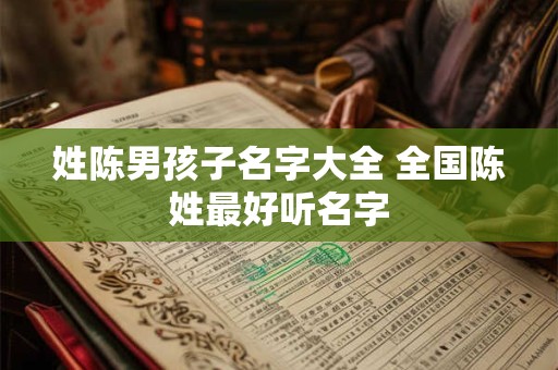 姓陈男孩子名字大全 全国陈姓最好听名字 姓陈男孩子名字大全 全国陈姓最好听名字
