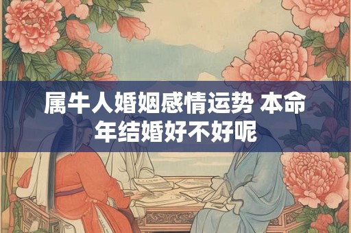 属牛人婚姻感情运势 本命年结婚好不好呢