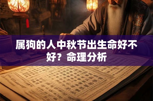 属狗的人中秋节出生命好不好?命理分析 属狗的人中秋节出生命好不好?命理分析