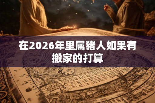 在2026年里属猪人如果有搬家的打算 在2026年里属猪人如果有搬家的打算