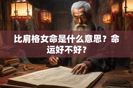 比肩格女命是什么意思？命运好不好？