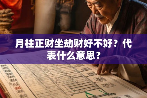 月柱正财坐劫财好不好?代表什么意思? 月柱正财坐劫财好不好?代表什么意思?