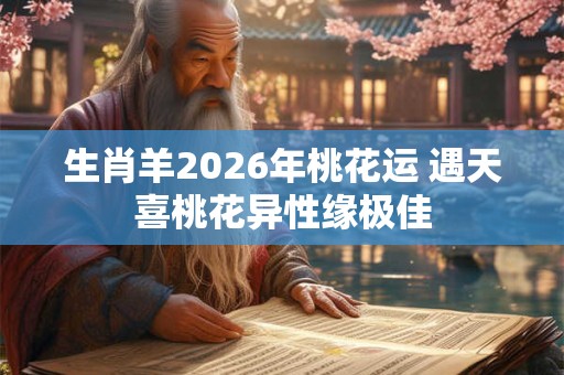生肖羊2026年桃花运 遇天喜桃花异性缘极佳 生肖羊2026年桃花运 遇天喜桃花异性缘极佳