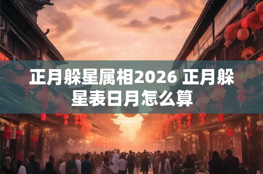 正月躲星属相2026 正月躲星表日月怎么算 正月躲星属相2026 正月躲星表日月怎么算