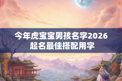 今年虎宝宝男孩名字2026 起名最佳搭配用字
