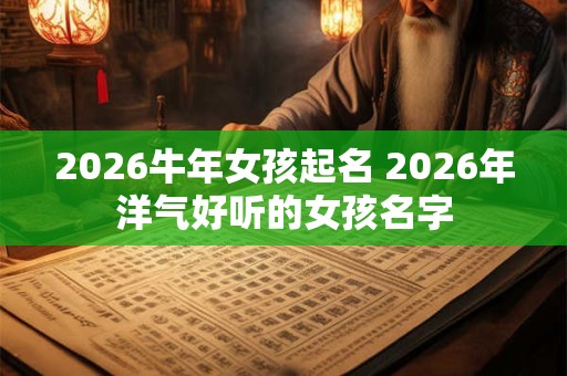 2026牛年女孩起名 2026年洋气好听的女孩名字 2026牛年女孩起名 2026年洋气好听的女孩名字