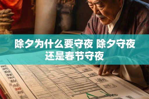 除夕为什么要守夜 除夕守夜还是春节守夜