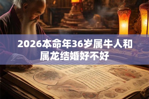 2026本命年36岁属牛人和属龙结婚好不好 2026本命年36岁属牛人和属龙结婚好不好