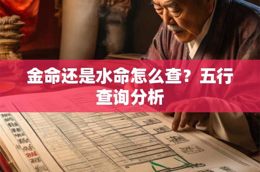 金命还是水命怎么查？五行查询分析