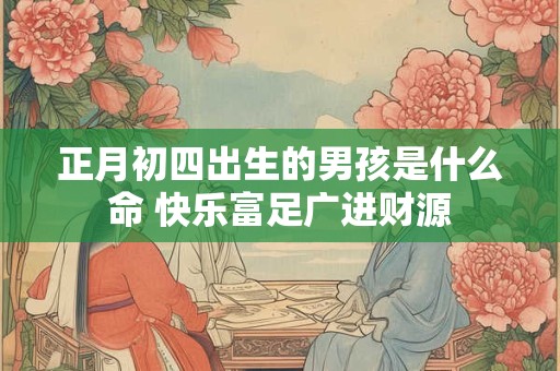 正月初四出生的男孩是什么命 快乐富足广进财源 正月初四出生的男孩是什么命 快乐富足广进财源