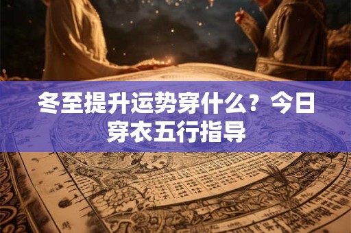 冬至提升运势穿什么？今日穿衣五行指导