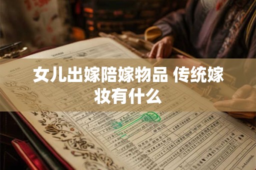 女儿出嫁陪嫁物品 传统嫁妆有什么 女儿出嫁陪嫁物品 传统嫁妆有什么