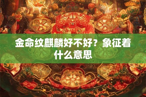 金命纹麒麟好不好？象征着什么意思