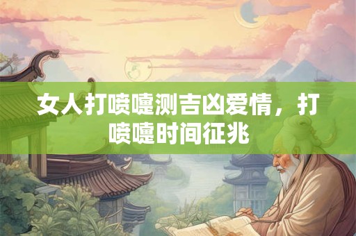 女人打喷嚏测吉凶爱情,打喷嚏时间征兆 女人打喷嚏测吉凶爱情,打喷嚏时间征兆