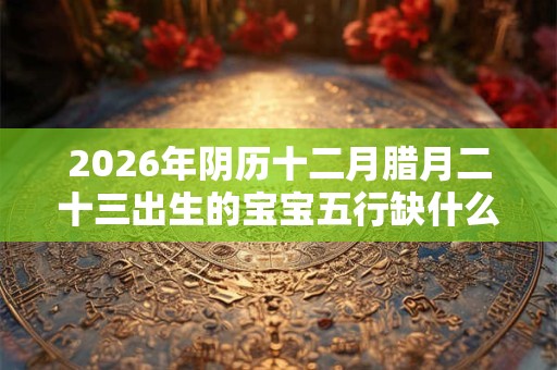 2026年阴历十二月腊月二十三出生的宝宝五行缺什么 是什么命
