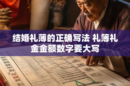 结婚礼薄的正确写法 礼簿礼金金额数字要大写