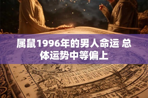 属鼠1996年的男人命运 总体运势中等偏上